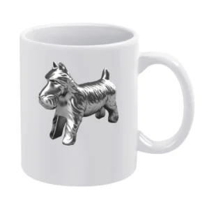 Dog Monopoly Token Fun Classic Game Piece Graphic Tee Shirt White Mug