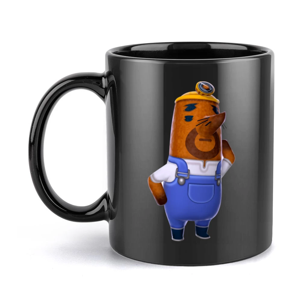 Don Resetti From Animal Crossing Nintendo Character Video Game Black Mug