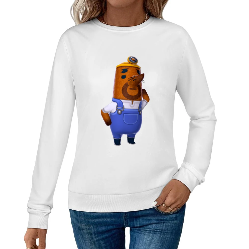 Don Resetti From Animal Crossing Nintendo Character Video Game Women Pullover Sweatshirt