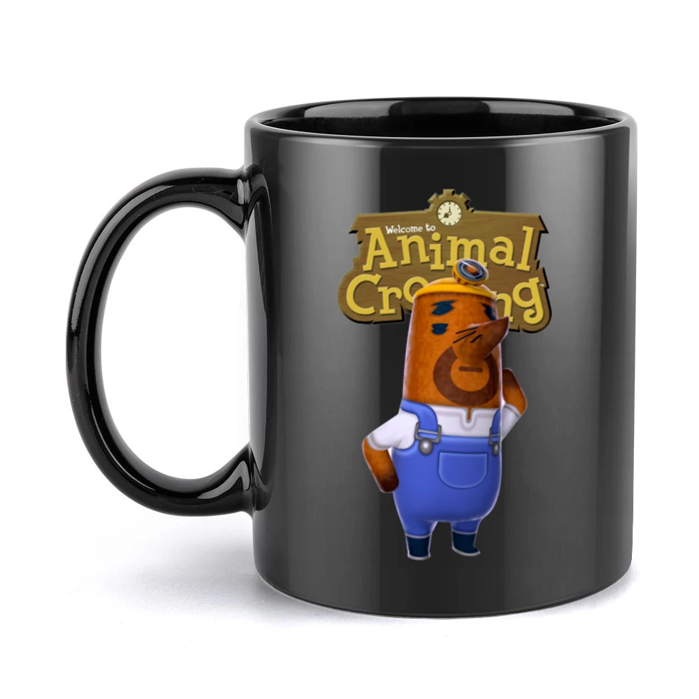 Don Resetti From Animal Crossing Nintendo Video Game Fan Black Mug
