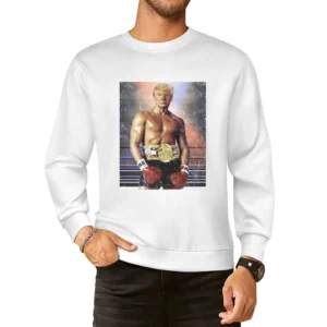 Donald Trump As Ivan Drago Rocky 4 Funny Distressed European Size Pullover Sweater