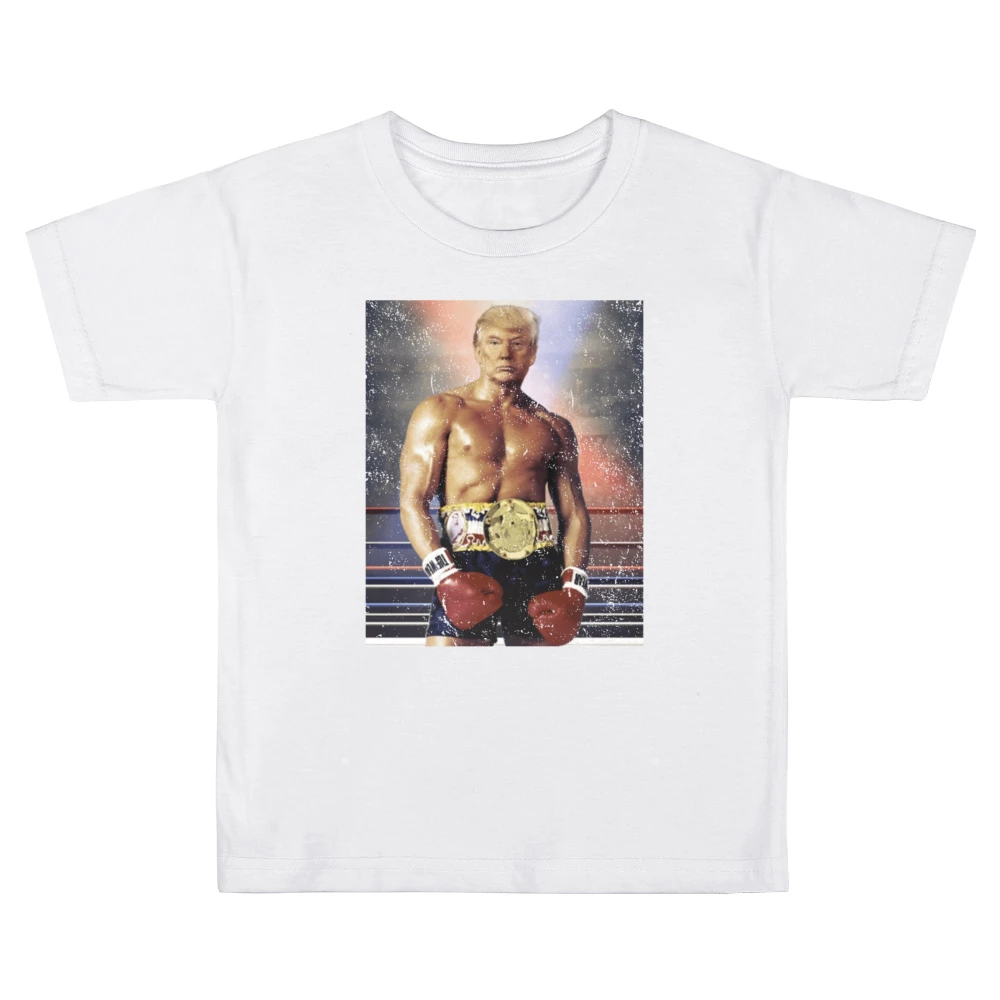 Donald Trump As Ivan Drago Rocky 4 Funny Distressed Kids Boys Girls T-Shirt