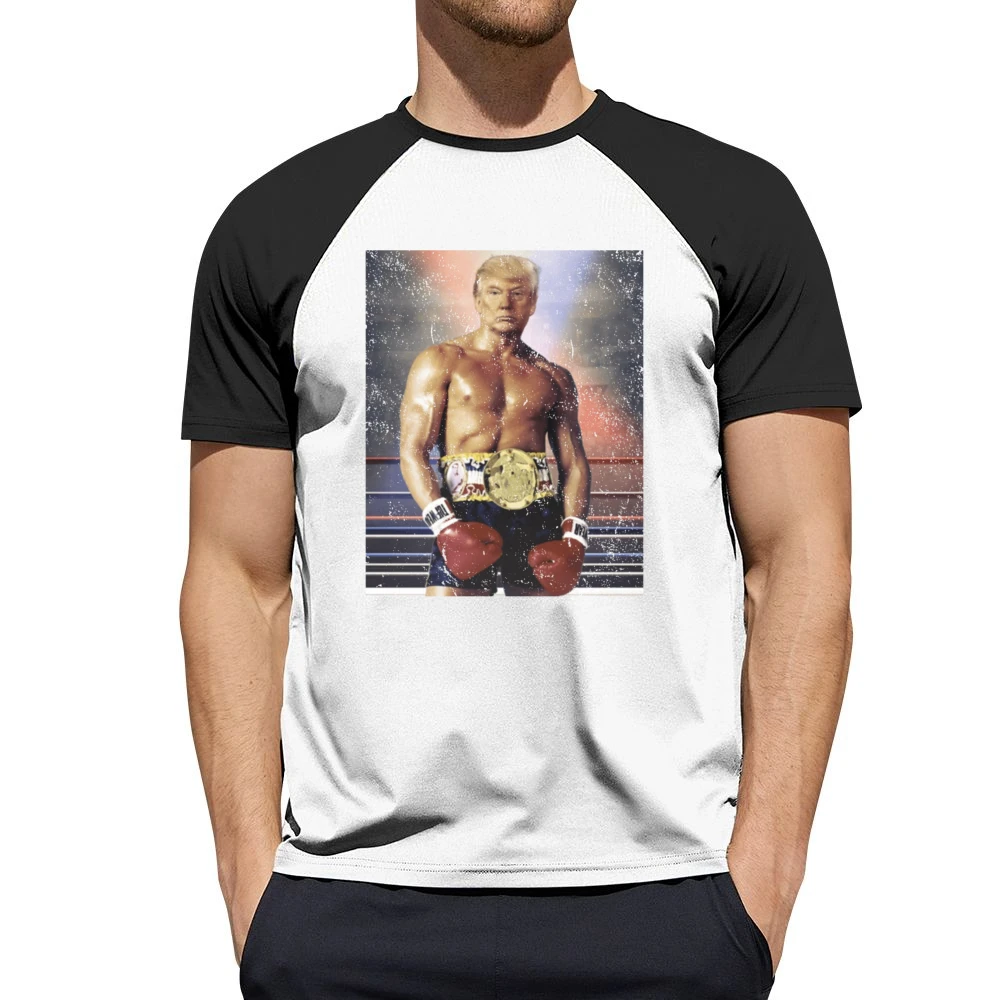 Donald Trump As Ivan Drago Rocky 4 Funny Distressed Men Short Sleeve T-Shirt