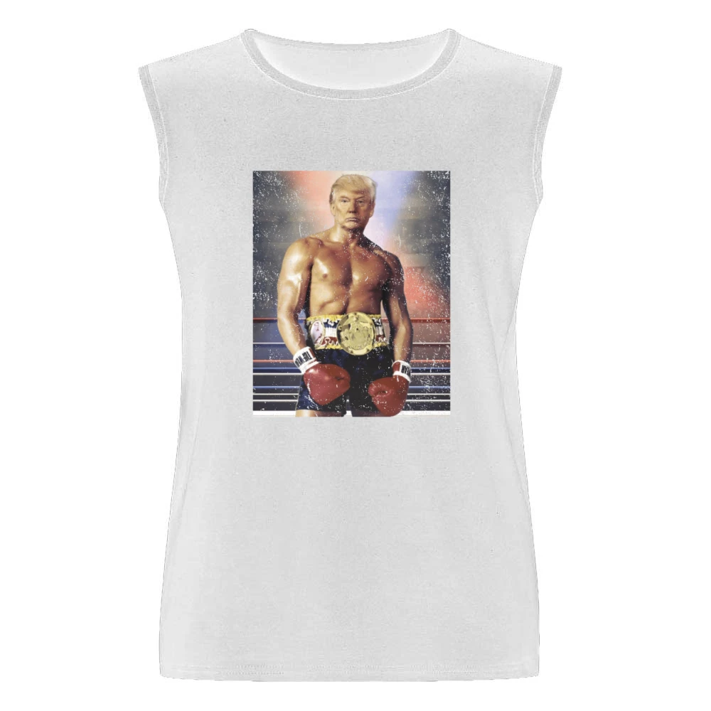 Donald Trump As Ivan Drago Rocky 4 Funny Distressed Men Sleeveless T-Shirt