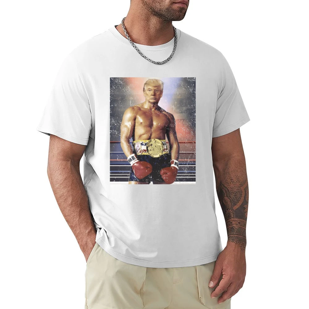 Donald Trump As Ivan Drago Rocky 4 Funny Distressed Premium Men T-shirt