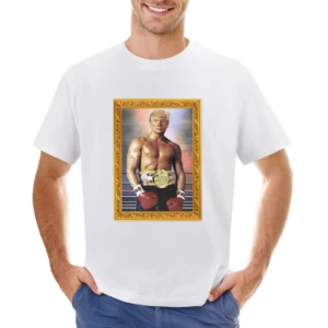 Donald Trump As Ivan Drago Rocky 4 Gold Frame Funny Asian Size Men T-Shirt