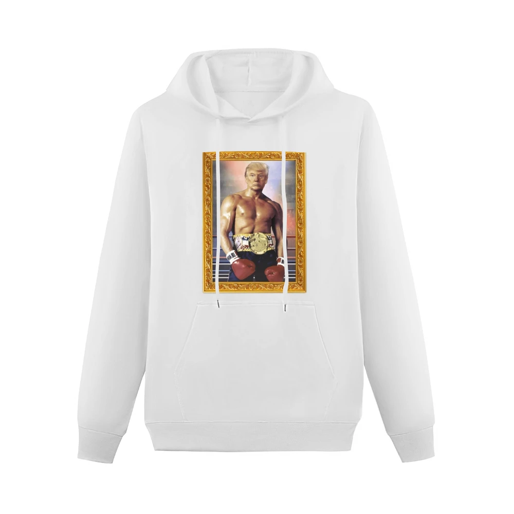 Donald Trump As Ivan Drago Rocky 4 Gold Frame Funny Men Hoodie With Pocket