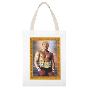 Donald Trump As Ivan Drago Rocky 4 Gold Frame Funny White White Canvas Tote Shopping Bag