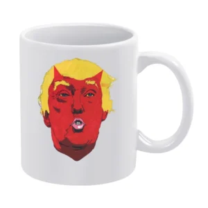 Donald Trump Devil Anti Trump American President Political Graphic Art White Mug