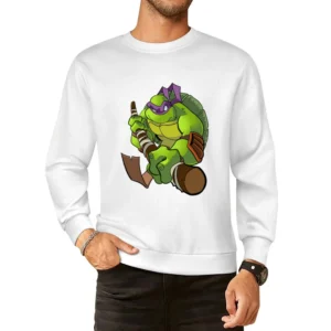 Donatello Teenage Mutant Ninja Turtles white T-Shirt All Size img02 Do European Size Pullover Sweater