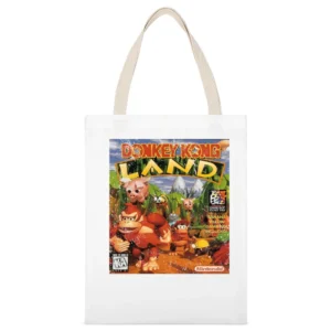 Donkey Kong Land Game Boy Nintendo Old School Retro Video Game Fan Dis White Canvas Tote Shopping Bag