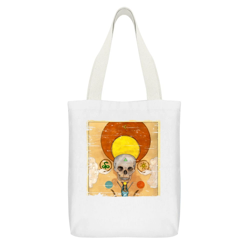 Donna Summer Donna Summer Album Cover Distressed Image White Canvas Tote Shopping Bag With Interior Pocket