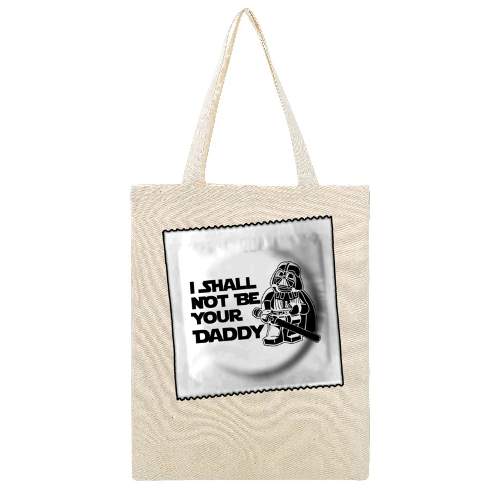 Dont Make Me Open This Whoop Ass Beige Canvas Tote Shopping Bag