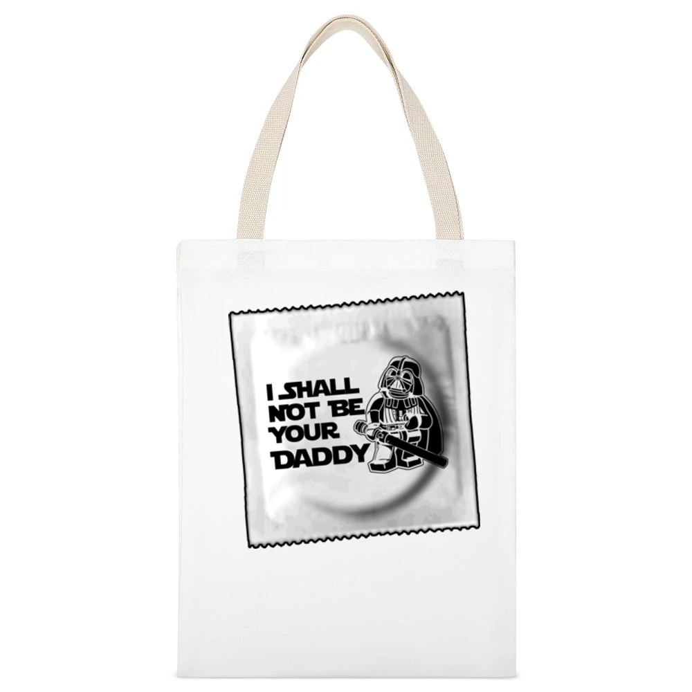Dont Make Me Open This Whoop Ass White Canvas Tote Shopping Bag