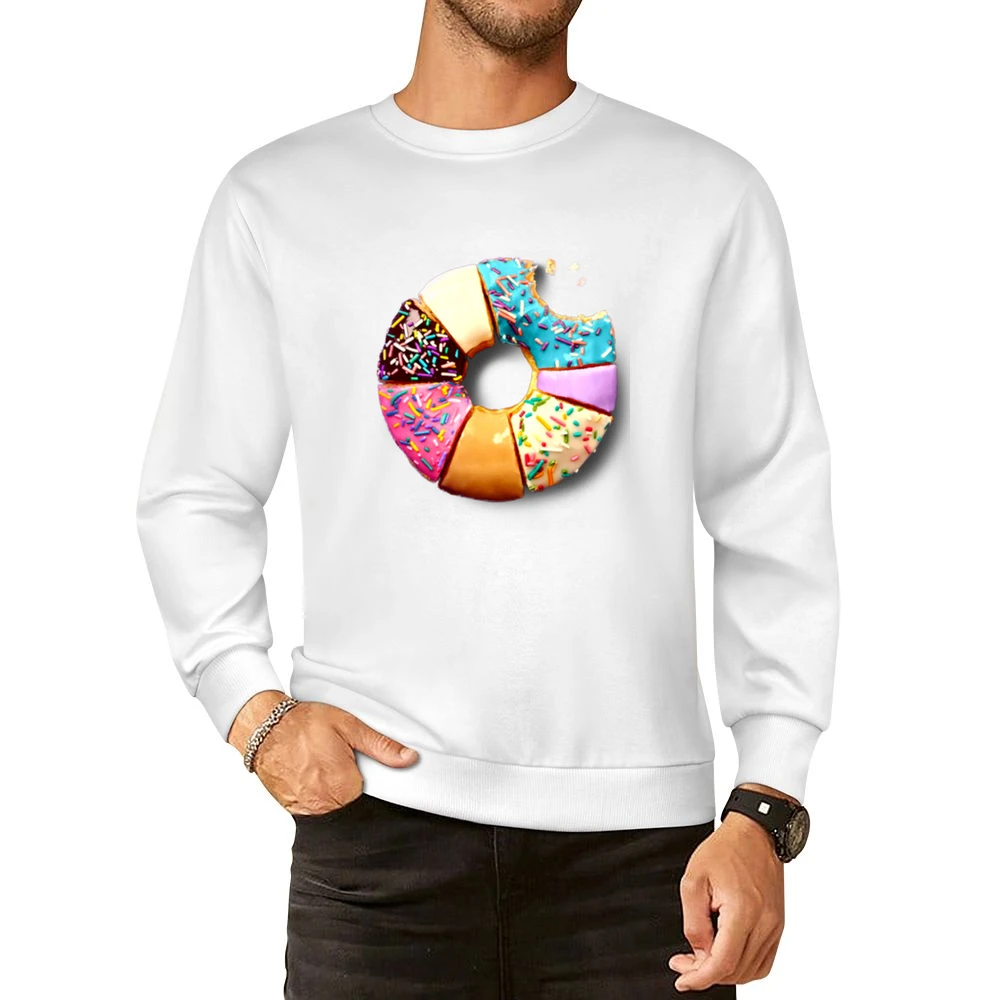 Donut Flavors Different Types Fun Food Tee Shirt European Size Pullover Sweater