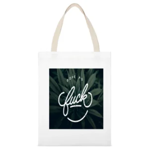 Dope As F@*k Tshirt (all Styles And Colors Available) White Canvas Tote Shopping Bag