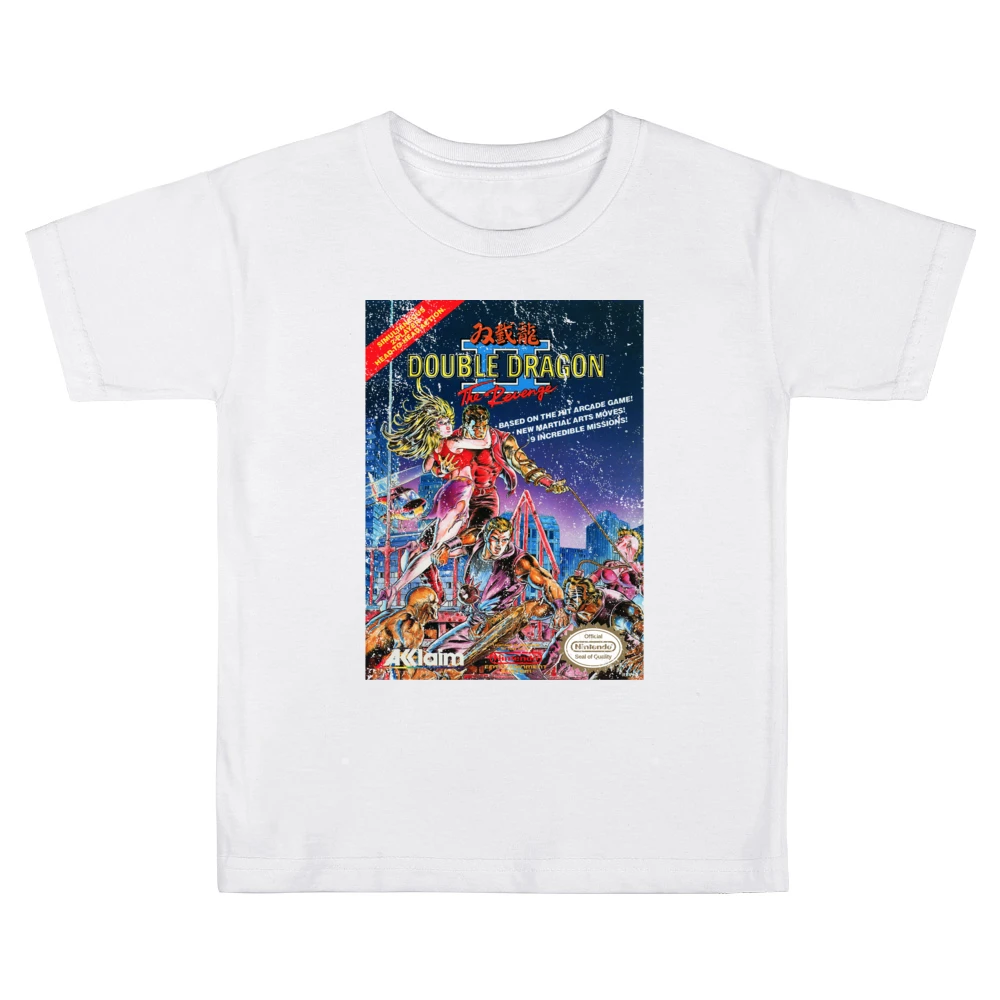 Double Dragon 2 Nes Nintendo Old School Retro Video Game Fan Distresse Kids Boys Girls T-Shirt