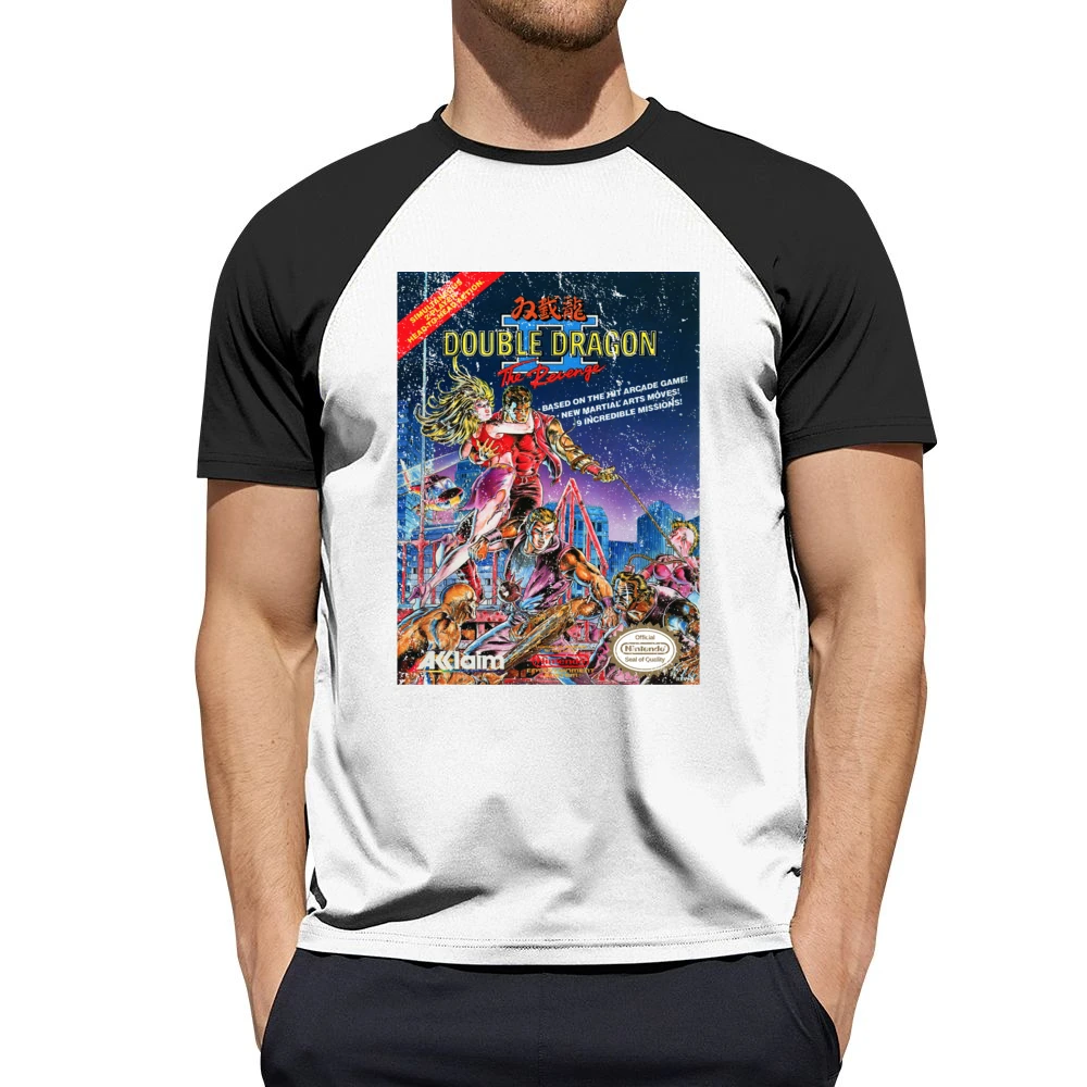 Double Dragon 2 Nes Nintendo Old School Retro Video Game Fan Distresse Men Short Sleeve T-Shirt