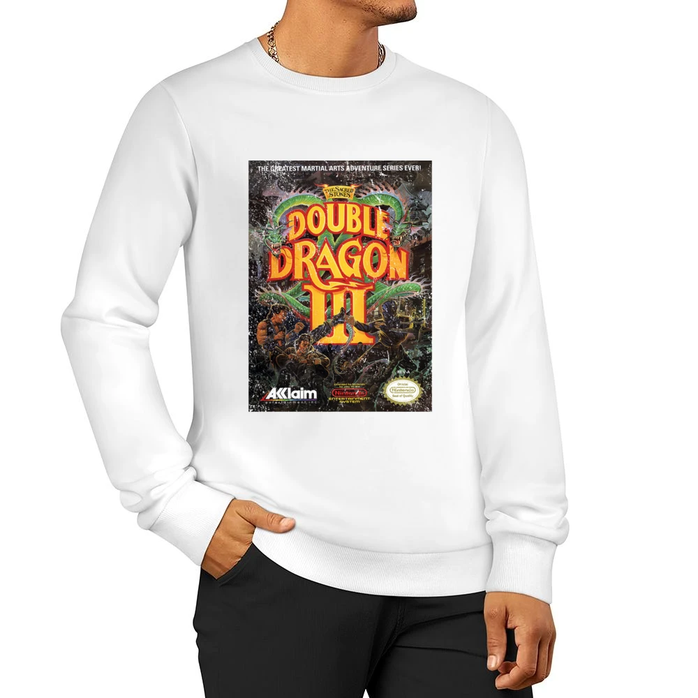 Double Dragon 3 Nes Nintendo Old School Retro Video Game Fan Distresse Men Pullover Sweatshirt