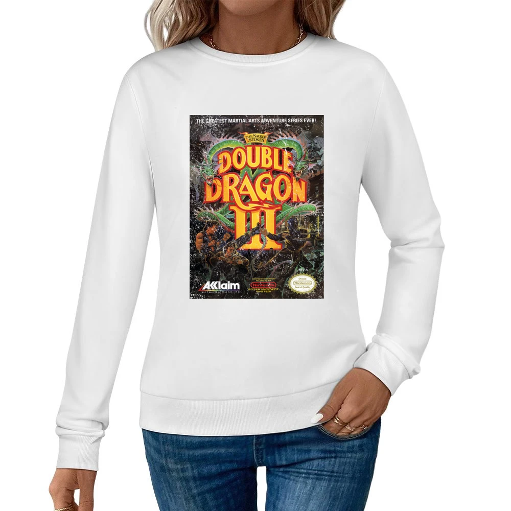 Double Dragon 3 Nes Nintendo Old School Retro Video Game Fan Distresse Women Pullover Sweatshirt