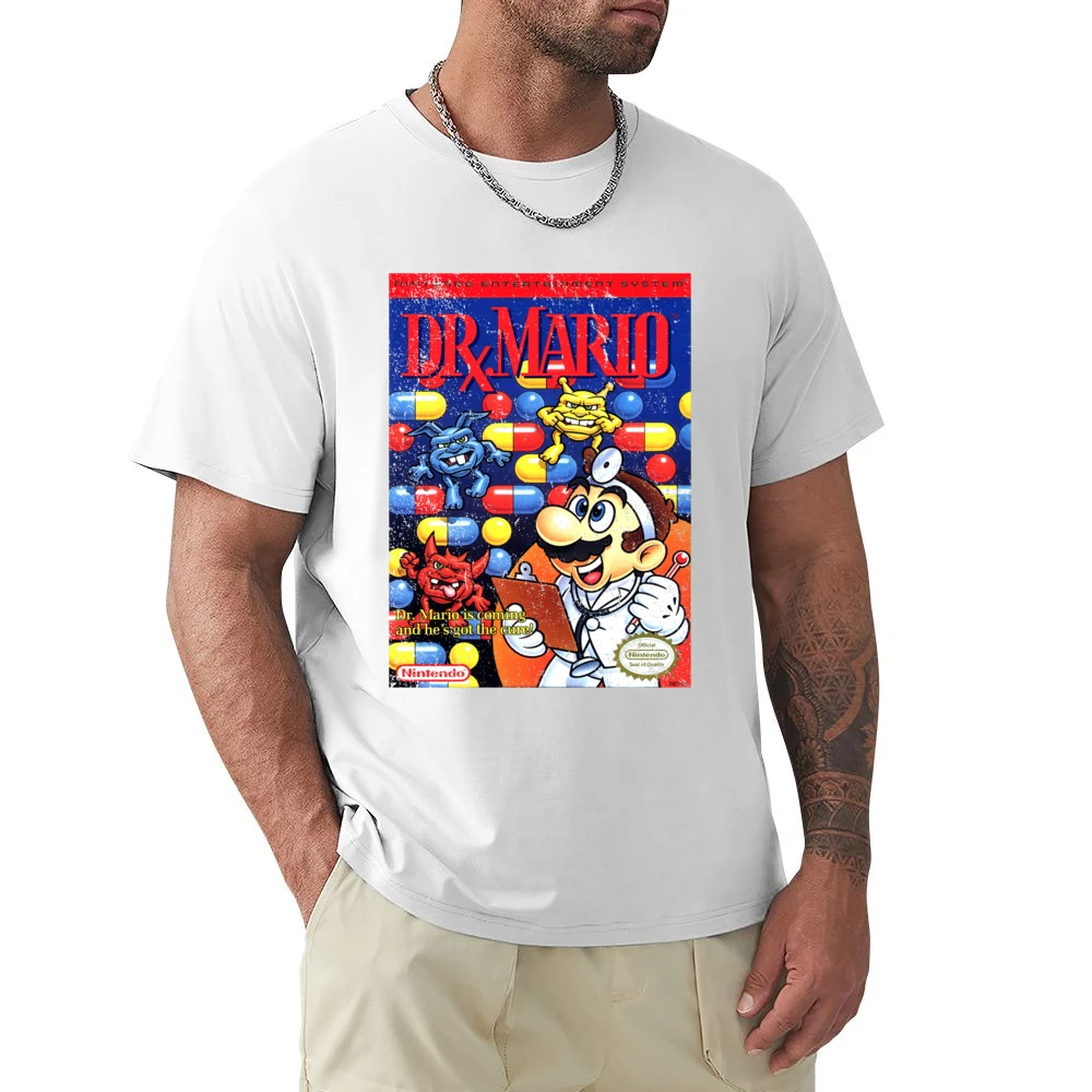 Dr Mario Nes Nintendo Old School Retro Video Game Fan Distressed T Shi Premium Men T-shirt