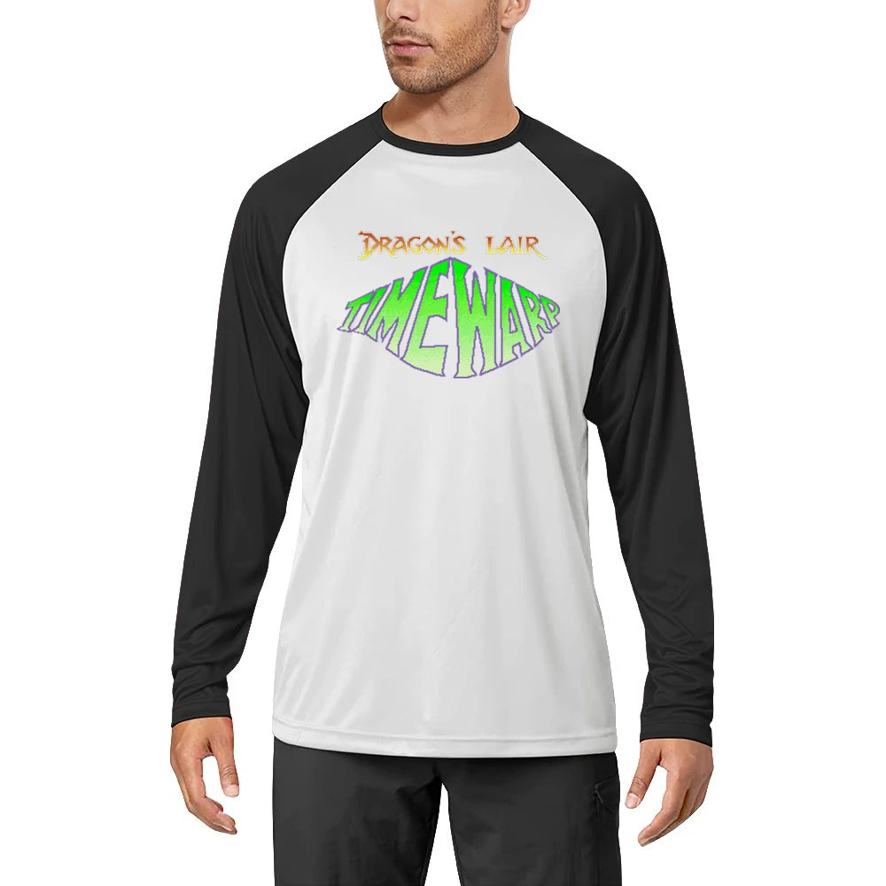 Dragon's Lair Timewarp Video Game Retro 80s Men Long Sleeve T-Shirt