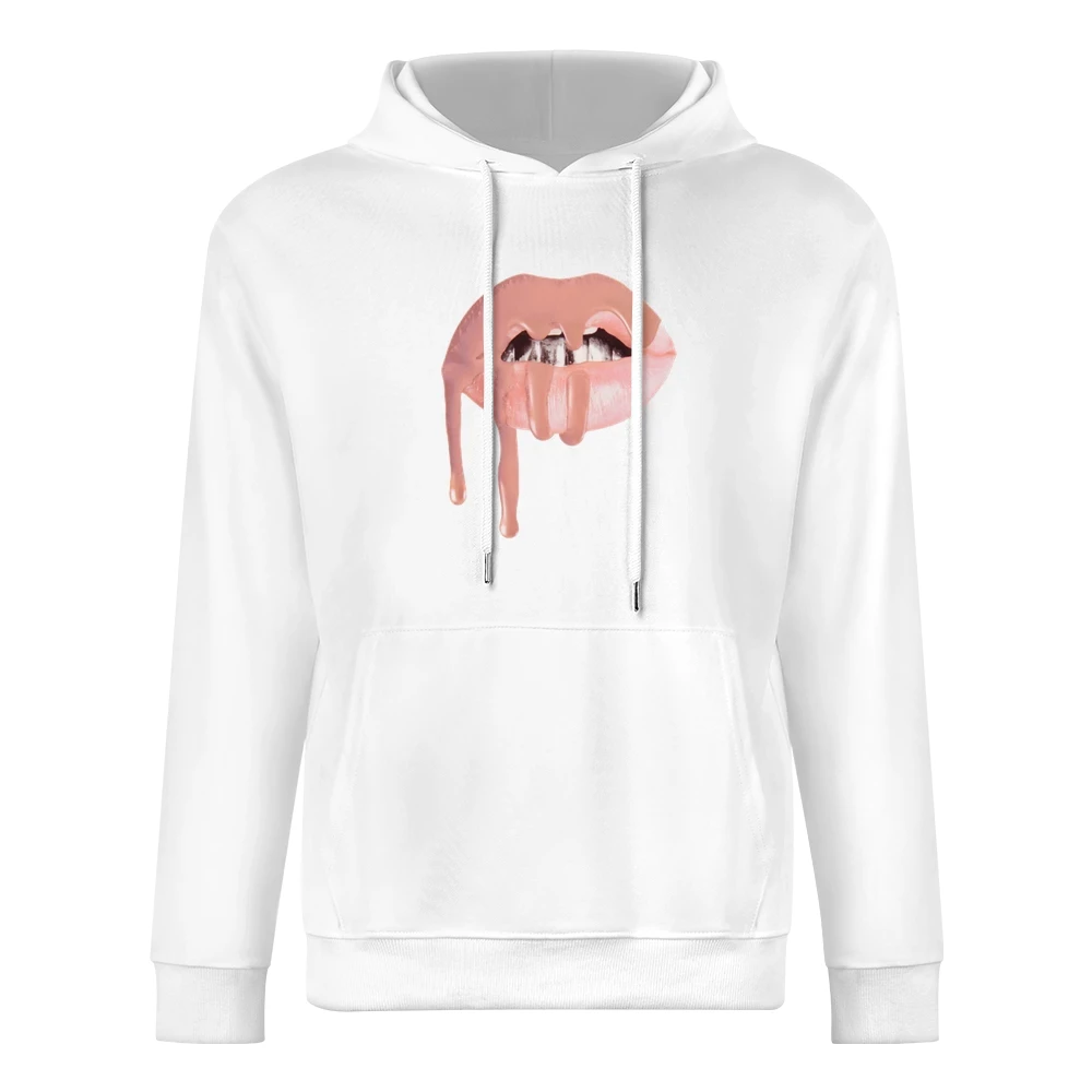 Dripping Lips Popular Lipstick Makeup Graphic Celebrity Tee Shirt European Size Men Hoodie