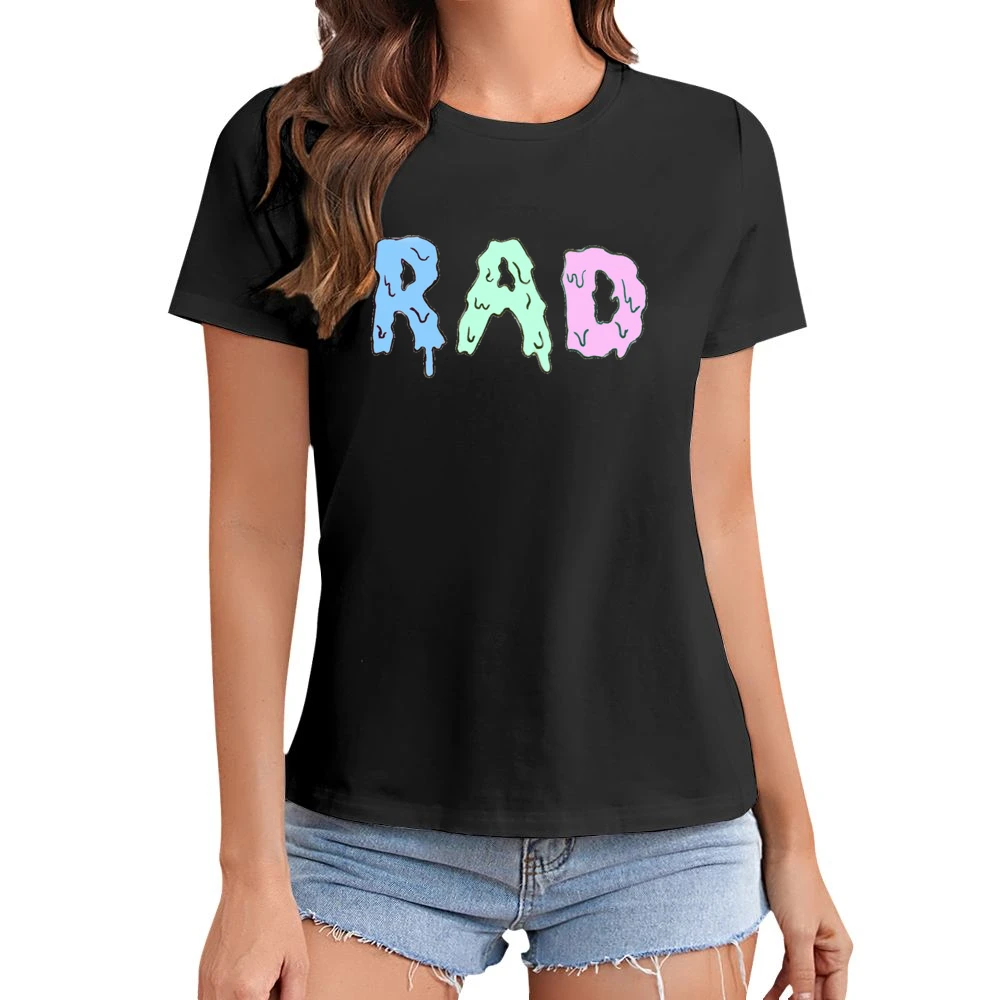 Dripping With Rad Fun Awesome Tee Shirt Asian Size Women Ladies T-shirt