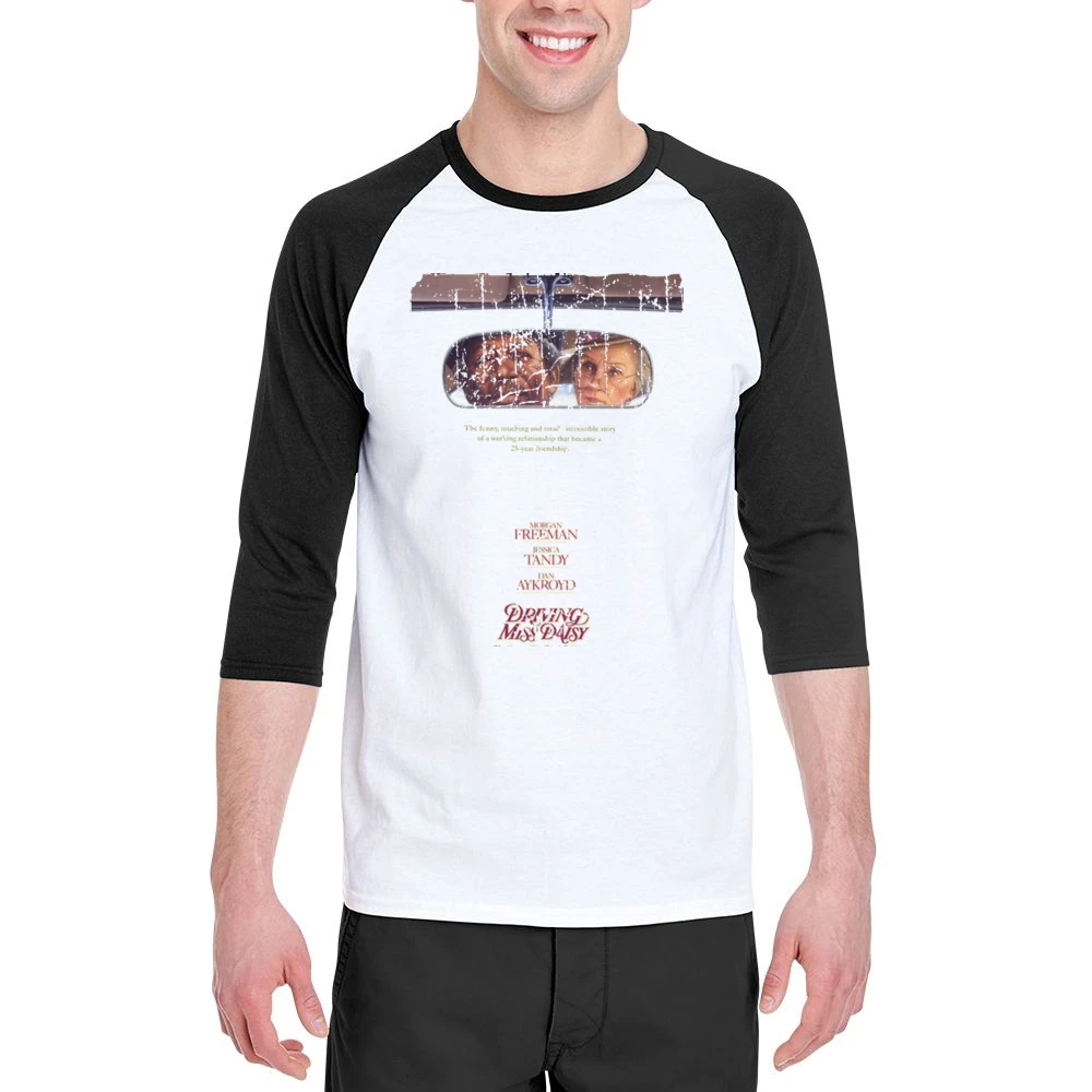 Driving Miss Daisy Movie Poster Retro Aged Look Men 3/4 Sleeve T-Shirt
