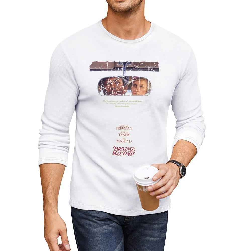 Driving Miss Daisy Movie Poster Retro Aged Look Men CrewNeck Long Sleeve T-Shirt