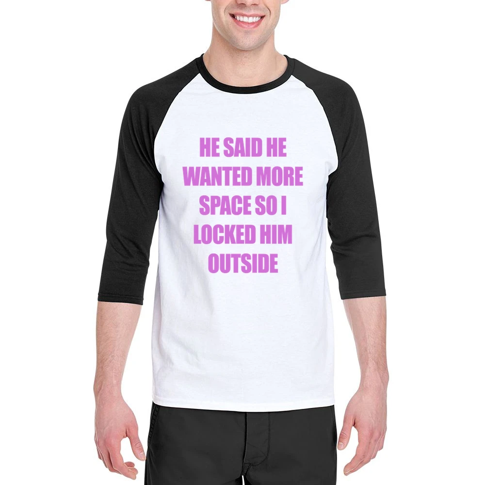 Dump Him Addison Rae Funny Locked Him Outside Graphic Ladies Men 3/4 Sleeve T-Shirt