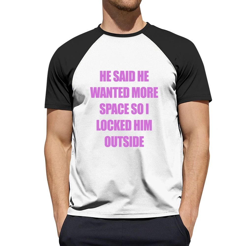 Dump Him Addison Rae Funny Locked Him Outside Graphic Ladies Men Short Sleeve T-Shirt