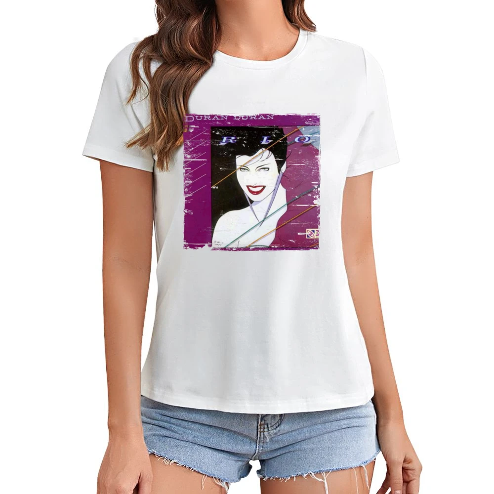 Duran Duran Rio Album Cover Distressed Image Asian Size Women Ladies T-shirt