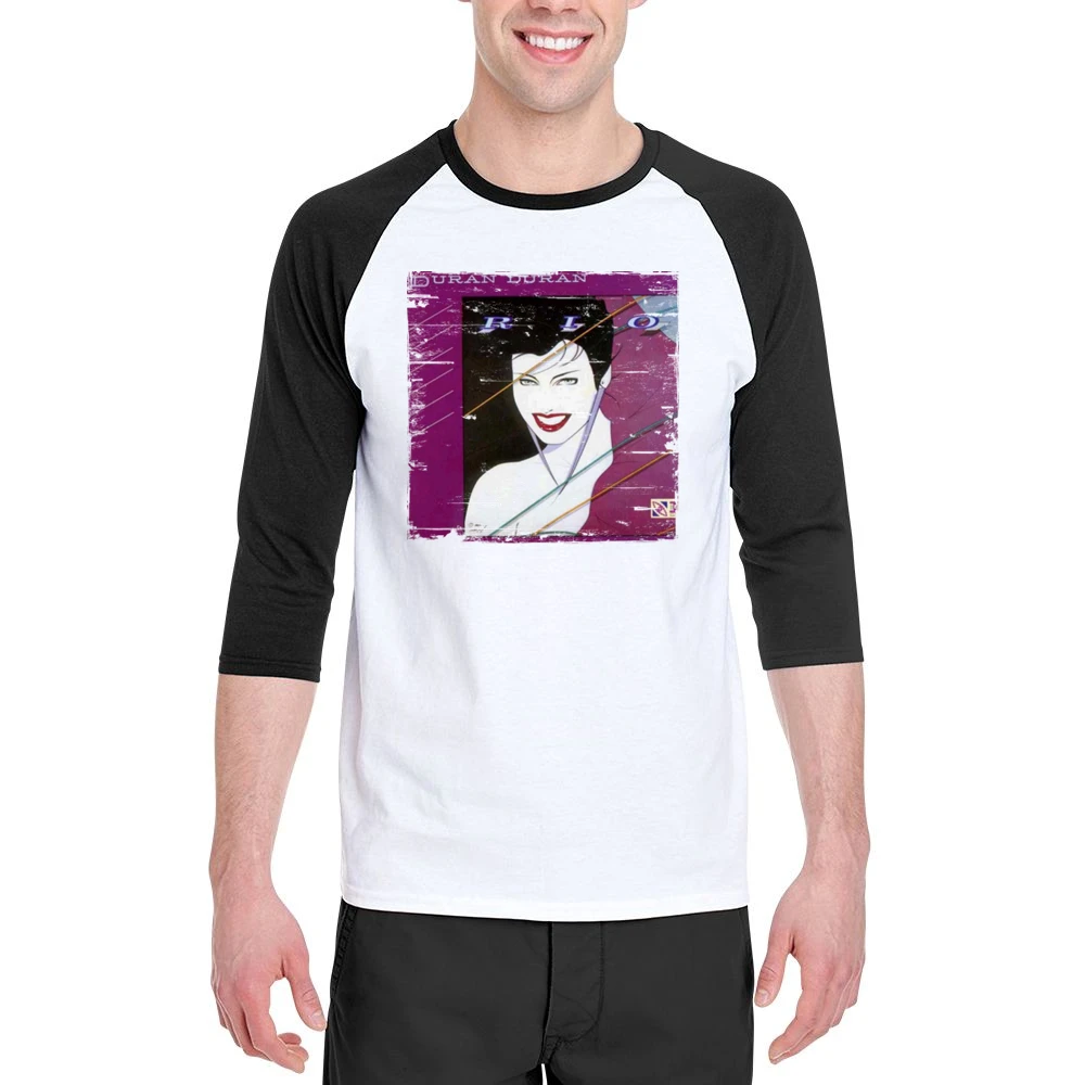 Duran Duran Rio Album Cover Distressed Image Men 3/4 Sleeve T-Shirt