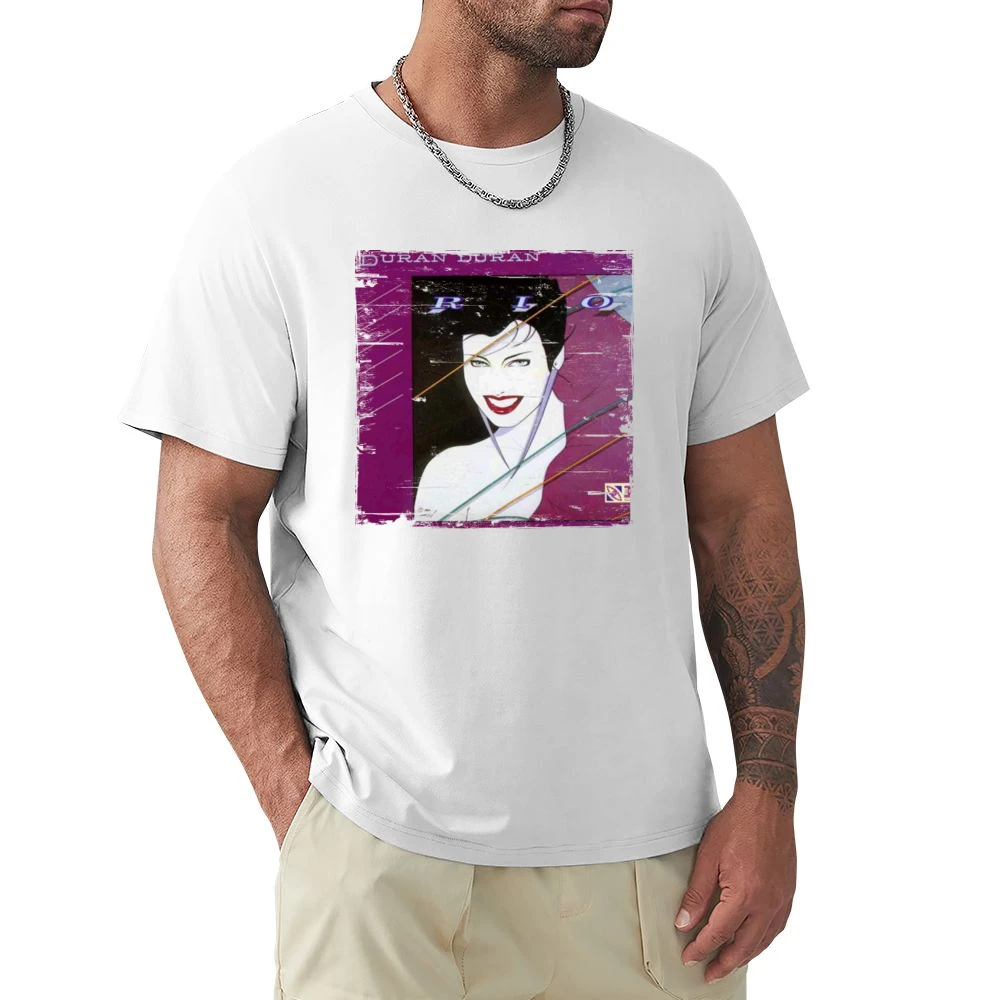 Duran Duran Rio Album Cover Distressed Image Premium Men T-shirt