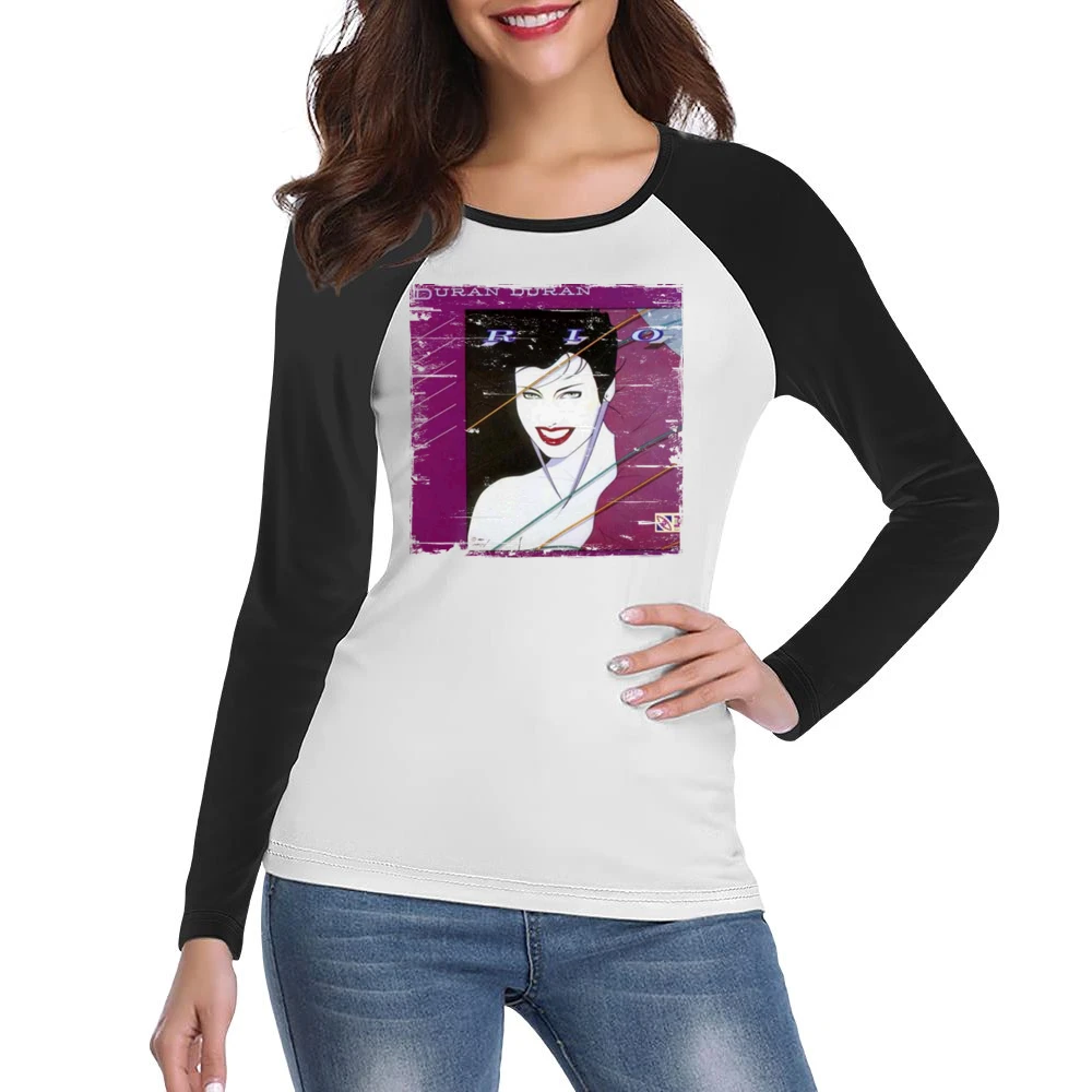 Duran Duran Rio Album Cover Distressed Image Women Ladies Long Sleeve T-Shirt