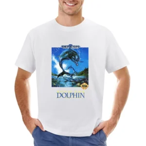 Ecco The Dolphin Sega Genesis Old School Retro Video Game Fan Distress Asian Size Men T-Shirt