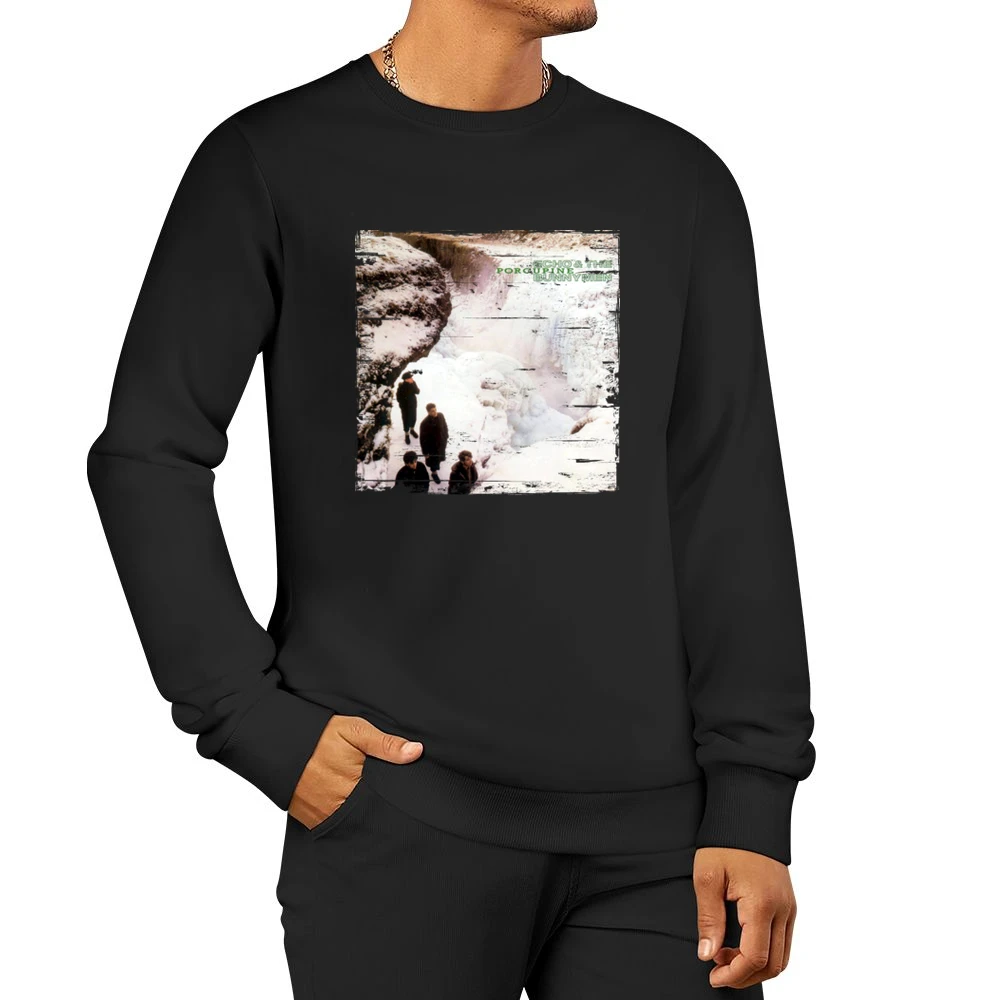 Echo And The Bunnymen Porcupine Album Cover Distressed Image Men Pullover Sweatshirt