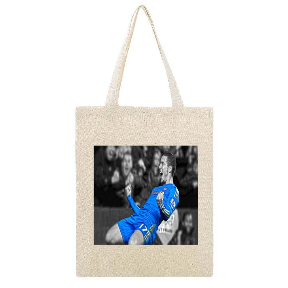 Eden Hazard Tshirt Chelsea (all styles and colors available) Beige Canvas Tote Shopping Bag