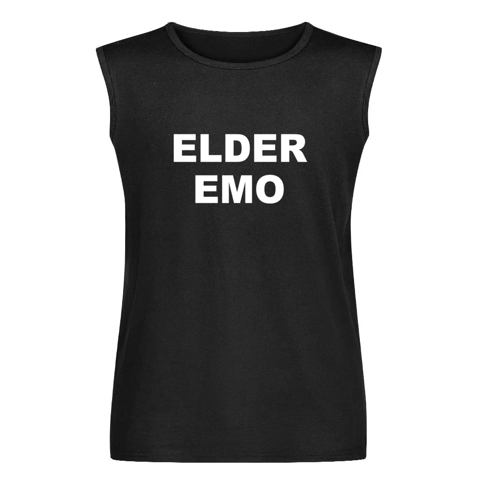Elder Emo Funny Punk Rock Popular Graphic Men Sleeveless T-Shirt