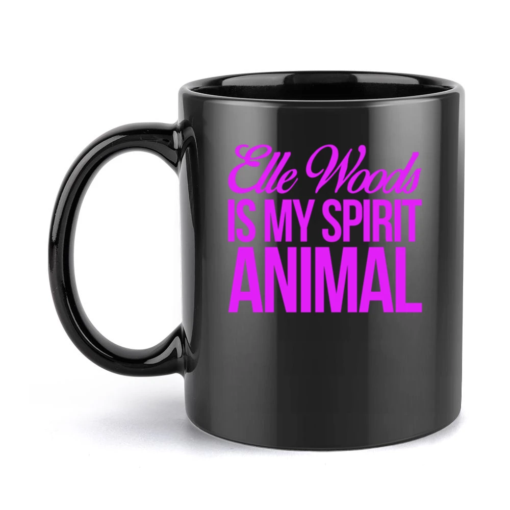 Elle Woods Is My Spirit Animal Funny Legally Blonde Harvard Law Graphi Black Mug