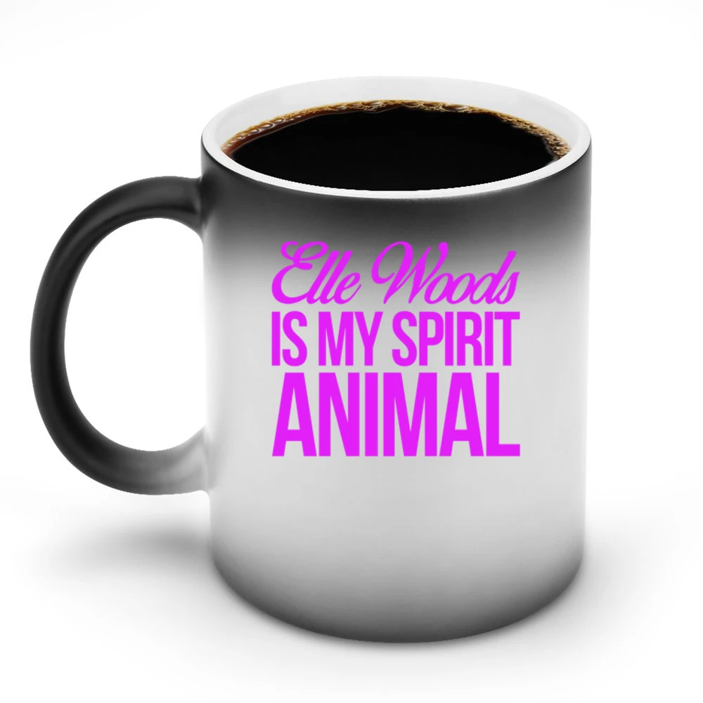 Elle Woods Is My Spirit Animal Funny Legally Blonde Harvard Law Graphi Discoloration Mug