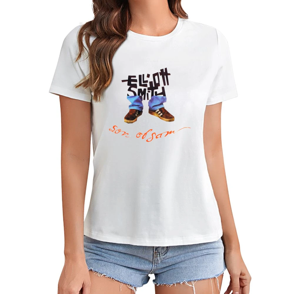 Elliott Smith Music Asian Size Women Ladies T-shirt