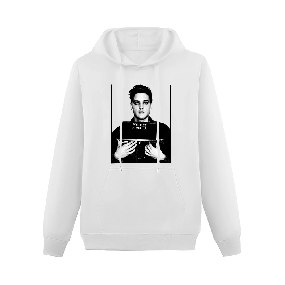 Elvis Presley Celebrity Mug Shot Grunge Graphic Men Hoodie With Pocket