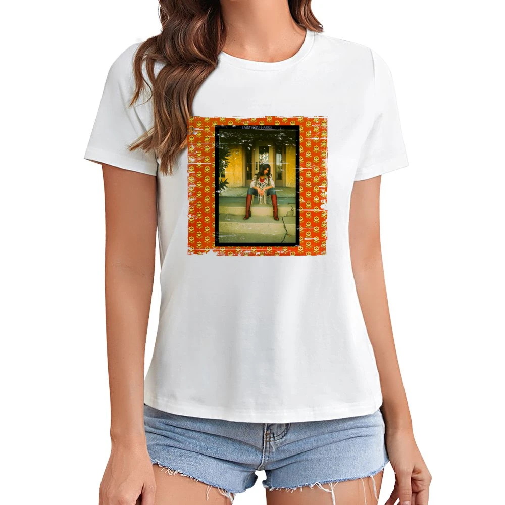 Emmylou Harris Elite Hotel Album Cover Distressed Image Asian Size Women Ladies T-shirt
