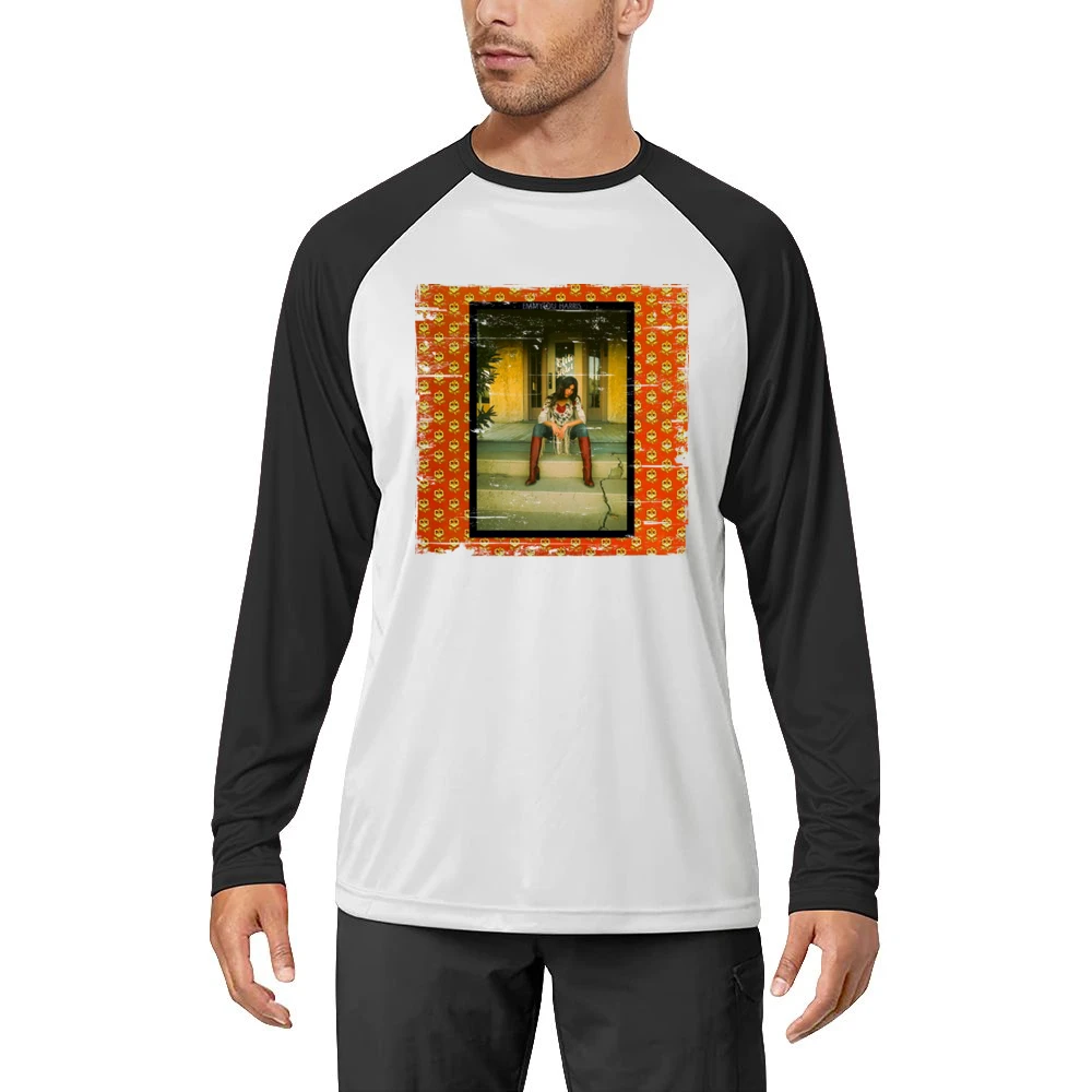 Emmylou Harris Elite Hotel Album Cover Distressed Image Men Long Sleeve T-Shirt