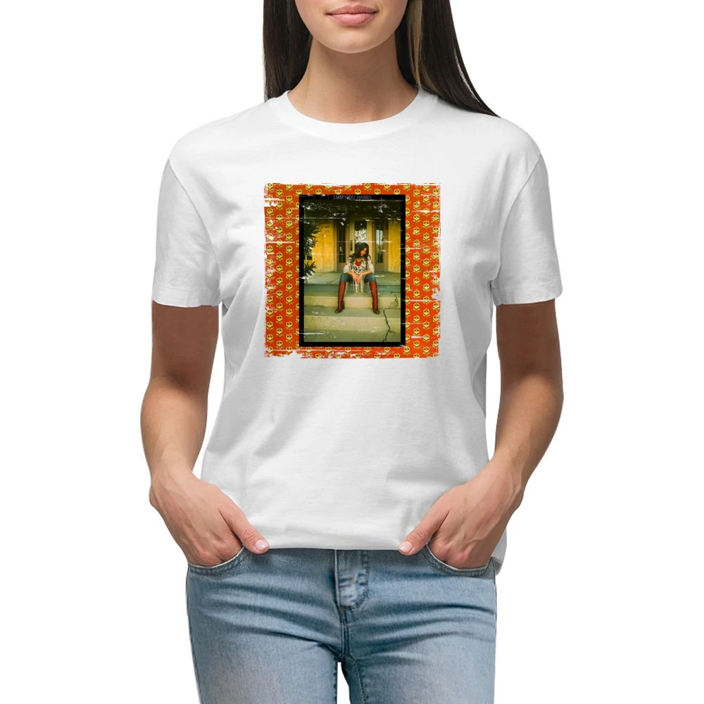 Emmylou Harris Elite Hotel Album Cover Distressed Image Premium Women Ladies T-shirt