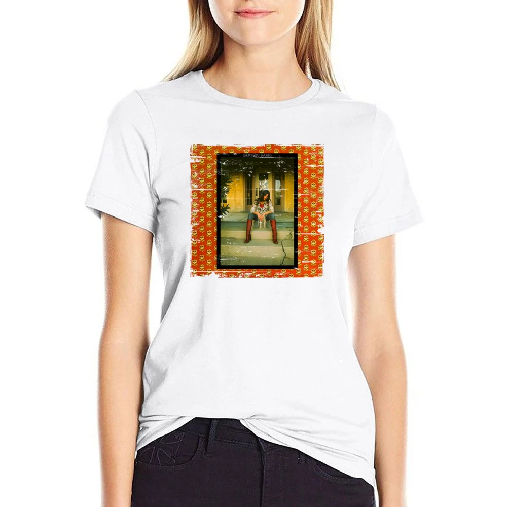 Emmylou Harris Elite Hotel Album Cover Distressed Image US Size Women Ladies T-shirt