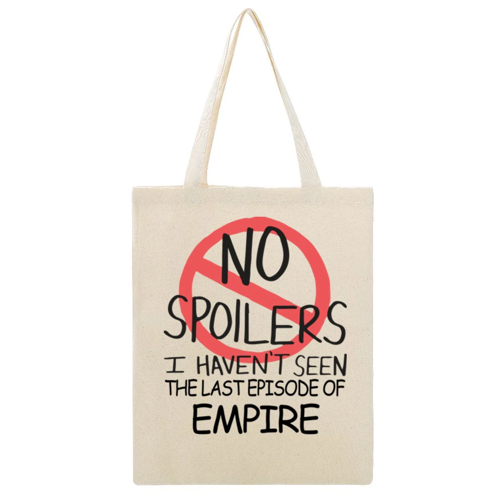 Empire No Spoilers Last Episode Tv Funny Beige Canvas Tote Shopping Bag
