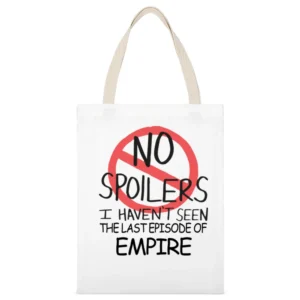 Empire No Spoilers Last Episode Tv Funny White Canvas Tote Shopping Bag